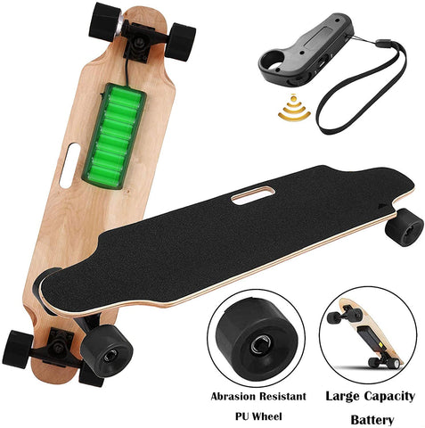 Aceshin Electric Skateboard Motorized Skateboard 20 KM/H Top Speed, 250W Motor,7 Layers Maple Longboard with Wireless Remote Control Gift for Adult Kids Teens